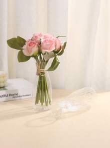 A Plastic Transparent Cylinder Vase, Transparent Flower Flower Wake Vase Modern Style Flowerpot Flower Container Flower Bag Ideal For Home Decoration, No Electricity Or Batteries Required Room Decor Flower Vase Glass Vase