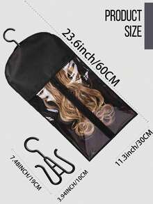 Extra Long Hair Extension Holder & Wig Storage Bag – Waterproof Hanging Organizer With Hook For Hairpiece Storage, Styling & Travel Use - Multicolor - View 4