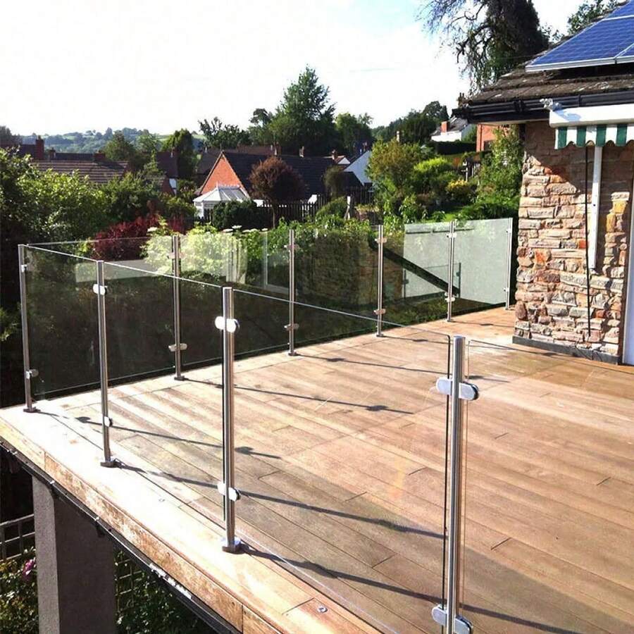 Stainless Steel Glass Railing, Suitable For Various Scenarios, Including Stair Handrails, Glass Guardrails, Skylight Ceilings, And Glass Curtain Walls - Silver - View 1