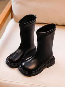 时尚新款女士高筒靴，及膝马靴，防滑高筒靴 - 黑色 - 查看 2