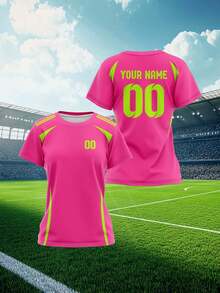 2025 Anpassad sporttröja, sommar utomhussporttröja med kort ärm, träningströja för damlag och klubbar med tryckt namn och nummer fram och bak, andningsbar, snabbtorkande, vardagskläder, festkläder - Multifärgad - Visa 11