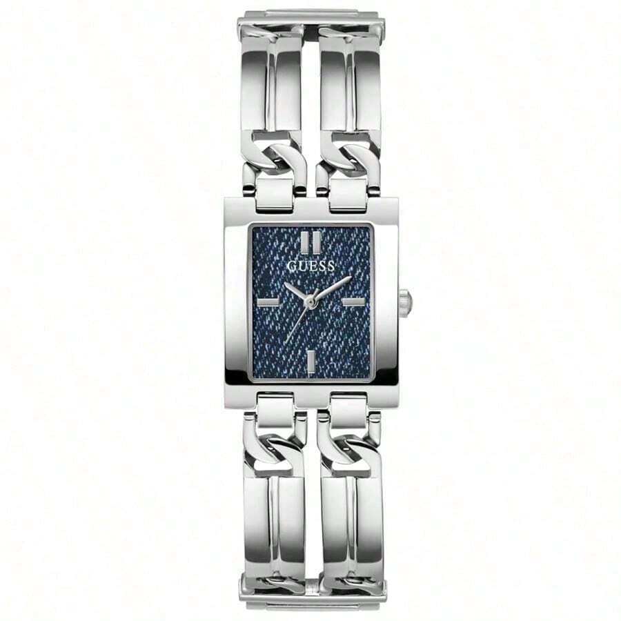 Reloj de cuarzo para dama Guess, correa de acero inoxidable, caja de acero inoxidable, movimiento de cuarzo resistente al agua, adecuado para reuniones diarias y otras ocasiones GW0807L1