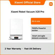 Xiaomi Robot Vacuum X20 Pro – Smart Robotic Vacuum With Omni Station, 5200mAh Battery, 55W Suction Power, Dual Mop Pads, Self-Cleaning & Auto Water Tank, 350mm Body For Full-Coverage Cleaning - White - View 1