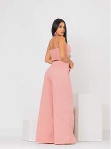 Simple Casual Elegant Pocket Set Women's Birthday Party Spring Set - Rosa - View 2