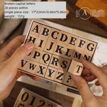 41件套印章套装，包含40枚字母和数字符号印章，DIY小型印章，两种款式可选：印刷体和手写体。圣诞节送给家人和朋友的礼物；毕业送给同学的礼物。 - 彩色 - 查看 25