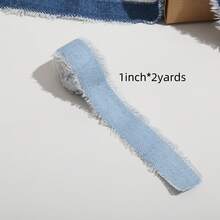 Denim Fabric Frayed Ribbon Suitable For Gift Packaging