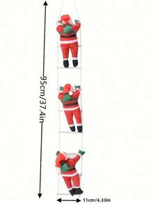 1pc Christmas Decoration, Christmas Hanging Ornaments,Merry Christmas Party Decorations,Santa Claus Rope Climbing & Santa Claus Ladder Climbing Style,Christmas Hanging Pendants For Christmas Tree Fireplace Window ,Family Holiday Christmas Party Home Wall Background Decoration, Christmas Decorations For Home 2025,Happy New Year 2026 Decorations, Christmas Gifts,Christmas Decorations,Christmas Tree Ornaments Decorations,New Year Gifts Home Decor Room Decor Winter Christmas Decorations Home Christmas Gifts Christmas Decor