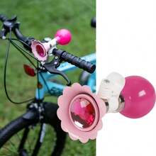 Modern Pink PVC Bicycle Horn With Bell, Durable, Lightweight, Easy To Install, Suitable For Mountain Bikes And Road Bikes, Air Horn, Bicycle Accessories