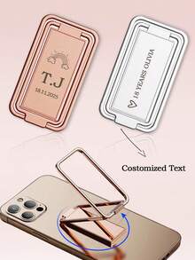1pc Customized Foldable Multi-Angle Thin Phone Stand, Portable Multi-Functional Phone Holder, Team Customized Gift Suitable For All Phones, No Battery Included