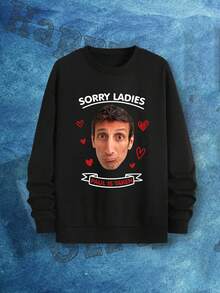 Customizable Personalized Graphic & Text Men's Casual Crew Neck Sweatshirt