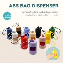 17 Colors Portable Dog Poop Bag Dispenser Holder | ABS Plastic Durable | Quick-Release Twist Cap For Easy Refill | Leash Clip & Wall Mount | Pet Waste Bag Carrier For Walking Dogs - Multicolor - View 4