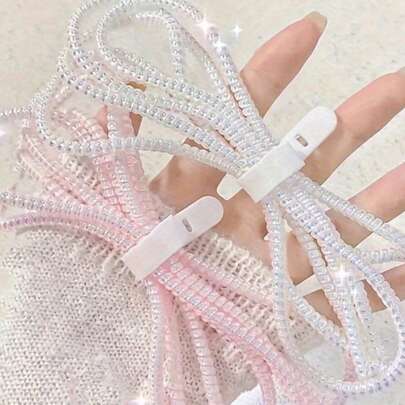 电话线保护线 + 扎带，耐用数据线保护器充电器保护器