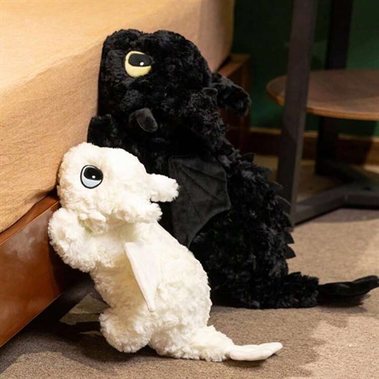 How to Train Your Dragon Sitting Dragon Trainer Plush Toy - Cute Cartoon-Style Stuffed Animal With Expressive Eyes, Soft Polyester Fiber, Dark Brown & Mixed Colors, Perfect Birthday Gift For Fans, Dragon Stuffed Animal