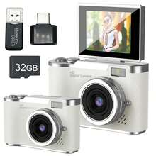 Digital Camera 8X Digital Zoom Cameras For Vlogging 2.4''IPS Screen Rechargeable Camera Photography Professional Camera For Teenagers, And Beginners With Card Reader, OTG, Support For Taking Photos, Recording Videos, And Webcam, For Thanksgiving Christmas And New Year Gifts.