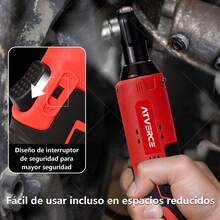 Llave Matraca Eléctrica De Impacto Inalambrico Pistola 3/8 - Rojo - Ver 4