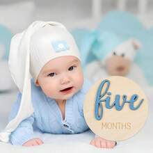 6 Pieces Newborn Baby Monthly Milestone Cards Baby Photography Props Baby Baptism Family Decoration Gift Unisex Baby Party Decorations