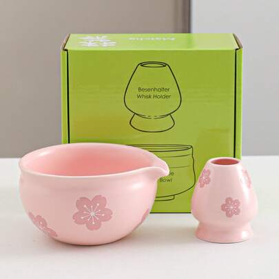 Bộ 2 bát và dụng cụ đánh trà Matcha bằng gốm 500ml, miệng tròn nhọn, không phai màu, thanh lịch và bền, tiện lợi khi đi du lịch và giải trí ngoài trời, thích hợp cho người yêu trà, sử dụng hàng ngày trong nhà bếp và nhà hàng