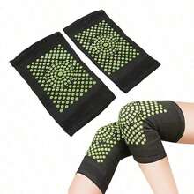 2pcs Warm Knee Pads And Leggings Keep Knees Warm, Circulating Air And Warm, Mugwort Knee Pads Socks - Black - View 5