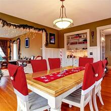 6pcs Festive Red Santa Hat Chair Covers Set - Perfect For Christmas Dinner & Holiday Parties, Adds A Cozy, Festive Touch To Your Table Decor, No Power Required, Featherless, Ideal For Family Gatherings, Christmas Table Decorations(1/4/6pcs)