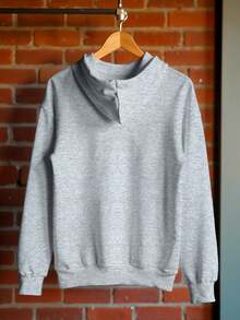 Moletom Blusa Money Moves Rainha da Correria Streewear Oversized Unissex ref-3453 - Cinza - Visão 6