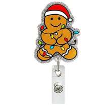 1pc Christmas Fun Badge Scroll, ID Card Name Badge Clip, Christmas Fun Design, Suitable For Doctors, Nurses, Office Workers, Gatherings, Essential Items For Returning To School, Christmas Badges Home Decor Christmas Decorations Room Decor