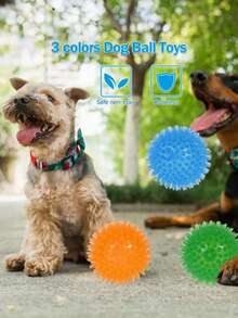 1pc/2pcs/3pcs/4pcs Pet Chew Squeaky Ball Soft TPR Floating Dog Pool Toy, Reduce Anxiety, Fetch Toy, Teeth Cleaning, Interactive Dog Toy, Suitable For Small & Medium Pets, No Battery