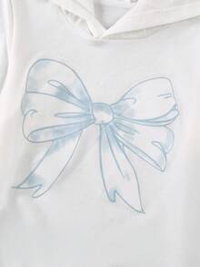 Conjunto de sudadera con capucha con estampado de mariposas + pantalones casuales para niñas - Conjunto dulce y de moda