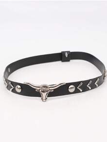 1 件男女通用经典西部牛仔帽，带有银色公牛形状饰边，适合日常休闲穿着、西部牛仔派对、酒吧牛仔 - 黑箭頭牛帽 - 查看 8