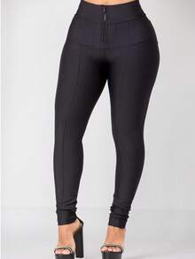 CALÇA LEGGING LIPO MODELADORA SUPLEX SUPER POWER COM BOLSOS - Preto - Visão 2