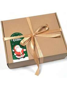 60pcs Self-Adhesive Holiday Stickers, Rectangular Christmas Stickers, Gift Box Seals, Christmas Gift Wrapping Decorations, Includes Santa Claus, Merry Christmas - For Gift Wrapping, Greeting Cards, Party Decorations - Random Mixed, No Cutting Required, Seasonal Themed, 6pcs