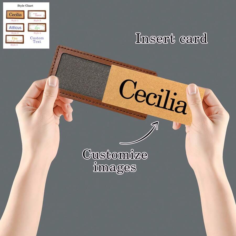 Naszywki ze skóry PU do samodzielnego wykonania, skórzane naszywki na świąteczne skarpety, idealne do dekoracji na przyjęcia, skórzana naszywka na dżinsy, skórzana naszywka na akcesoria odzieżowe, tłoczona etykieta ze sztucznej skóry, etykieta do transportera dla zwierząt ze skóry PU, skórzana etykieta na czapkę, grawerowana laserowo naszywka z logo - łaty skórzane - Zobacz 1