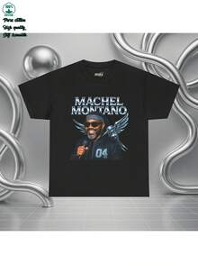 Camiseta Machel Montano Y2K Soca Streetwear Camiseta Gráfica Festival Caribeño 2025 nueva camiseta de algodón textura cómoda - Negro - Ver 2