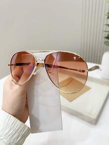 1 Stück Damen Retro Tee-farbene Brille, geeignet für tägliche Ausflüge, Fotografie, Autofahren, Strandurlaub