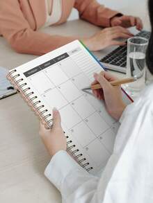 2026.1-2026.12 Monthly Calendar Book, Simple Monthly Weekly Daily Planner Calendar Notebook With Monthly Overview Grids,Monthly Tabs&Notes,Office Decor, Back To School Supplies,Perfect Gifts