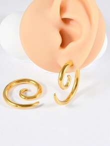 1PC Punk Stainless Steel Snail Spiral Ear Taper Flesh Tunnel Ear Stretcher Ear Nose Expander Stretching Ear Plug Ear Gauge - 1 Piece Of Spiral Ear Expansion - View 10