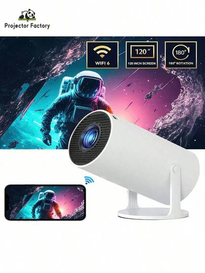 LIPETY 4K HD Wireless Portable Projector, Mini Home Theater Projectors 180 Degree Rotation With Dual Wifi Built-In Android 11.0 OS,Auto Keystone Compatible For Laptop, PC, Smartphone,Perfect Halloween Gift, Christmas Gift, New Year's Gift