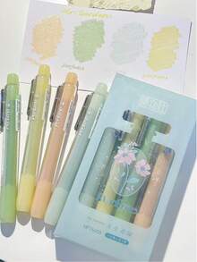 12 Colors Fluorescent Highlighter Pen Set, Fragrant Glitter Pens, Eye-Friendly Marker Pens For Highlighting & Underlining