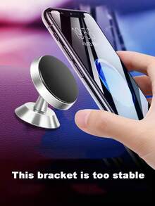 1 件磁性车载手机支架，360 度旋转磁性金属车载手机支架，适用于仪表板 - 彩色 - 查看 5