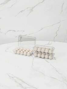 1 pieza Contenedor de almacenamiento de huevos para refrigerador, caja de conservación de alimentos de cocina, estante de huevos creativo, caja de almacenamiento transparente