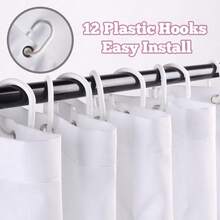 樱花浴帘，66x72 英寸，樱花花卉盛开的花朵春天日本亚洲美学面料防水涤纶浴室家居装饰套装带挂钩浴室装饰 - H-黑貓 - 查看 7