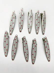 10 pièces Pinces à cheveux décontractées à pois, pinces à griffes, pinces à cheveux, barrettes, accessoires pour cheveux