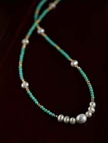 1 chiếc vòng cổ choker đính hạt nhiều màu cổ điển tối giản, thích hợp cho các bữa tiệc và trang phục hàng ngày của phụ nữ - Nhiều màu - Xem 4