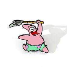 SPONGEBOB 海绵宝宝 1/5 件创意海绵宝宝卡通胸针套装个性化盖瑞蜗牛珐琅别针背包服装首饰金属徽章配饰礼物 - 均碼 - 查看 14