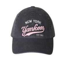 MLB Mũ bóng chày trẻ em, mũ thể thao, mũ thường ngày chống nắng khi đi du lịch, mũ lưỡi trai mềm kiểu dáng đại học 7ACPVT15N - Màu xám than nhạt - Xem 1