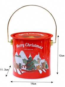 圣诞糖果储存罐、圣诞雪景糖果罐、节日零食罐、饼干罐、圣诞装饰用金属罐、圣诞装饰、圣诞睡衣、圣诞礼物、圣诞装饰 - 彩色 - 查看 7