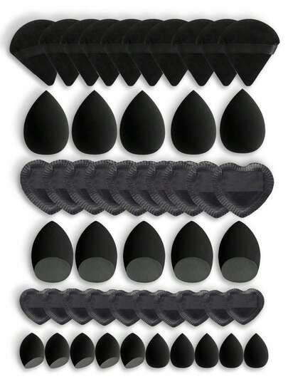 50/40/30/20/10/5pcs Makeup Kit, Including: 10 Pieces Of Liquid Makeup Sponge+10 Pieces Of Mini Liquid Makeup Sponge+10 Pieces Of Triangular Powder Puff For Loose Powder And Makeup Set+10 Pieces Of Air Cushion Powder Puff For Facial Makeup+10 Pieces Of Mini Air Cushion Powder Puff For Facial Concealer Makeup Cream,Makeup,Cheap,Room Decor,Vanity,Travel,Bedroom,Makeup Accessories,Puff,Makeup Blender,Powder Puff,Makeup Sponge,Cheap,Stocking Stuffers,Makeup,Makeup Tools,Cheap Stuff,Gifts,Gifts For Women,Christmas Gifts