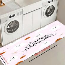 1pc Ghost Pattern Printed Silica Gel Carpet, Easy To Clean, 3D Printed Rectangle, Suitable For Entryway, Living Room, Kitchen, Bedroom, Hallway, Bathroom, Laundry Room - Polyester Carpet, Suitable For Indoor And Outdoor Home Decor, Halloween Decoration, Halloween Gift