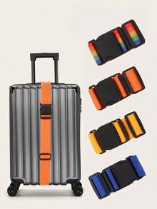1 pieza Correa ajustable para equipaje, cinturón cruzado para empacar, correa de nailon para maleta de viaje con hebilla, accesorios para equipaje para viajes de negocios y de viaje - Multicolor - Ver 2