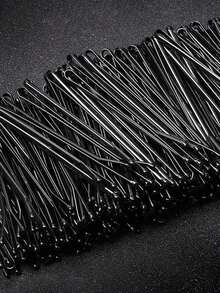 5/50/100/150/200 peças Clipes de cabelo pretos para mulher, clipes laterais, ganchos de cabelo, ganchos de cabelo em forma de U, acessórios de clipes de aço - Multicolorido - Ver 6