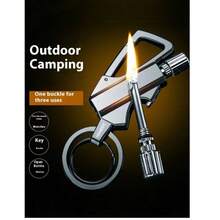 Permanent Match Infinity Lighter With Multitool Keychain Bottle Opener, Reusable Waterproof Match Strike Anywhere, Forever Flint Fire Starter For Outdoor Survival, For Men Multi-Functional - 黑色 - 查看 4